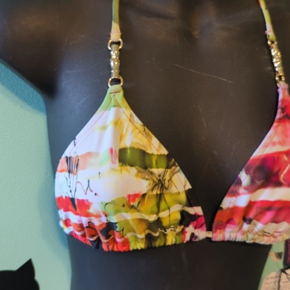 Cia Maritima String Bikini Tanga Watercolor Small Large New - Picture 3 of 8